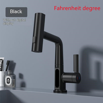 Intelligent Digital Display Faucet Pull-out Basin Faucet Temperature your world