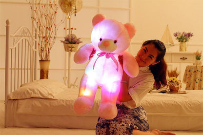 Creative Light Up LED Teddy Bear Stuffed Animals  For Kids Pillow