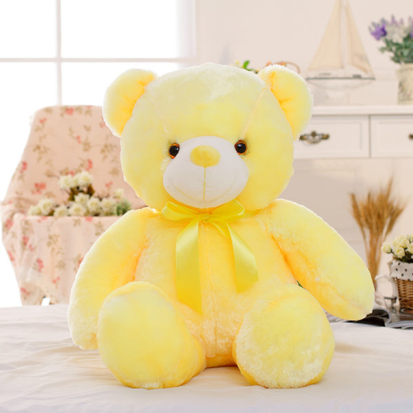 Creative Light Up LED Teddy Bear Stuffed Animals  For Kids Pillow