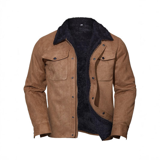 Men's Vintage Suede Casual Coat Lapel