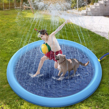 Non-Slip Splash Pad For Kids And Pet Dog Pool Summer Outdoor Play Mat