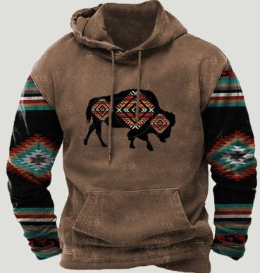 Printed Hoodie Men's Clothing Cj