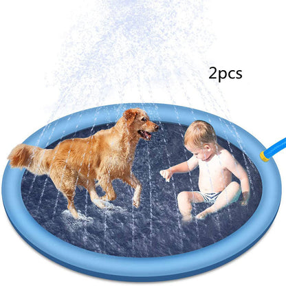 Non-Slip Splash Pad For Kids And Pet Dog Pool Summer Outdoor Play Mat