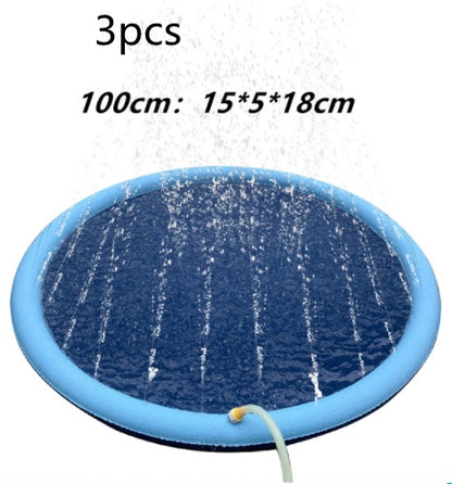 Non-Slip Splash Pad For Kids And Pet Dog Pool Summer Outdoor Play Mat