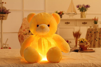 Creative Light Up LED Teddy Bear Stuffed Animals  For Kids Pillow