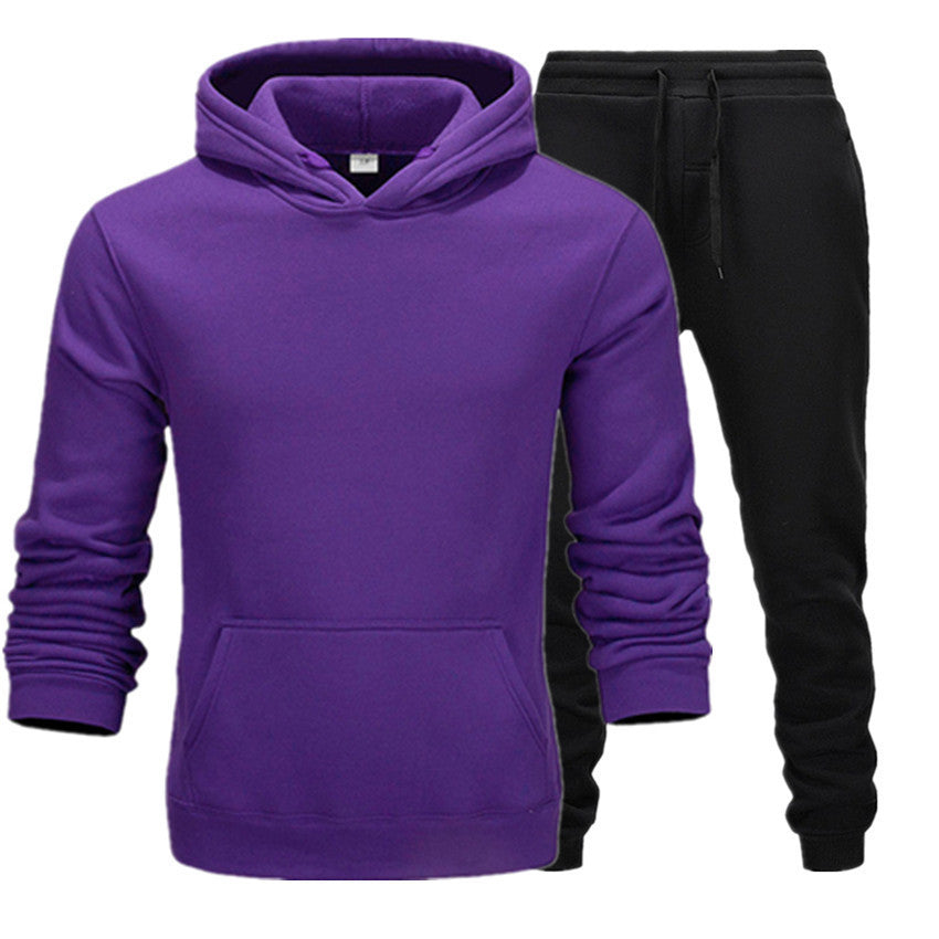 New Casual Suit Men And Women Sports Two-Piece Hooded Sports Sweater your world