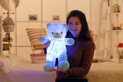 Creative Light Up LED Teddy Bear Stuffed Animals  For Kids Pillow