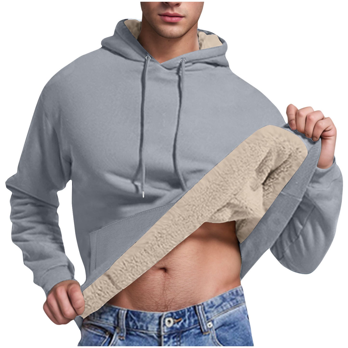 Cold Protection Cashmere Hoodie Cardigan Hooded Casual