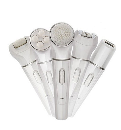 5 in 1 Multi-Functional Portable Face and body Skin Care Electric Massager Scrubber with Facial Latex Brush your world