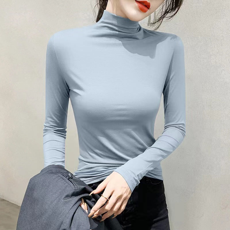 Nine Colors Half Turtleneck Bottoming Shirt Women's Inner Wear Spring And Autumn