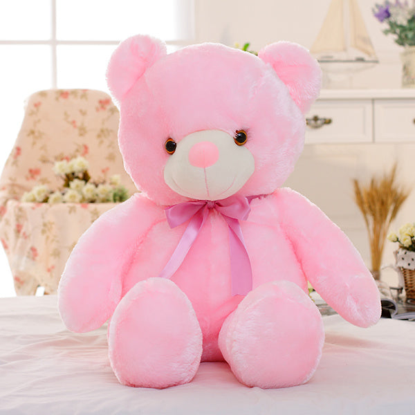 Creative Light Up LED Teddy Bear Stuffed Animals  For Kids Pillow