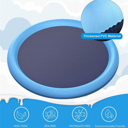 Non-Slip Splash Pad For Kids And Pet Dog Pool Summer Outdoor Play Mat