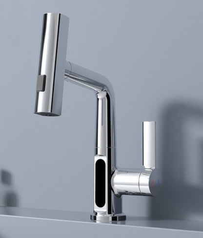 Intelligent Digital Display Faucet Pull-out Basin Faucet Temperature your world