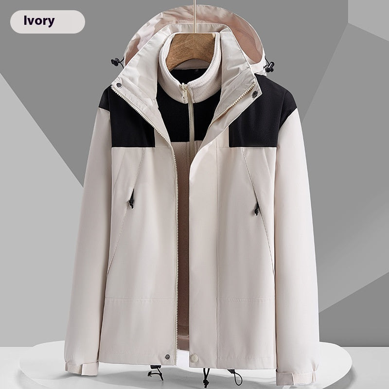 Women's Windproof Waterproof Thickened Warm Three-in-one