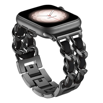 Stainless Steel Double Chain Metal Watch Strap