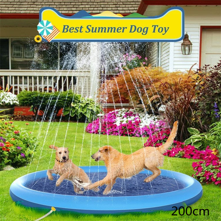 Non-Slip Splash Pad For Kids And Pet Dog Pool Summer Outdoor Play Mat