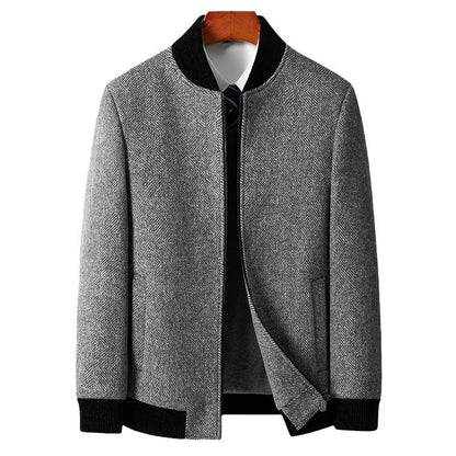 Business Casual Cotton And Zipper Woolen Jacket