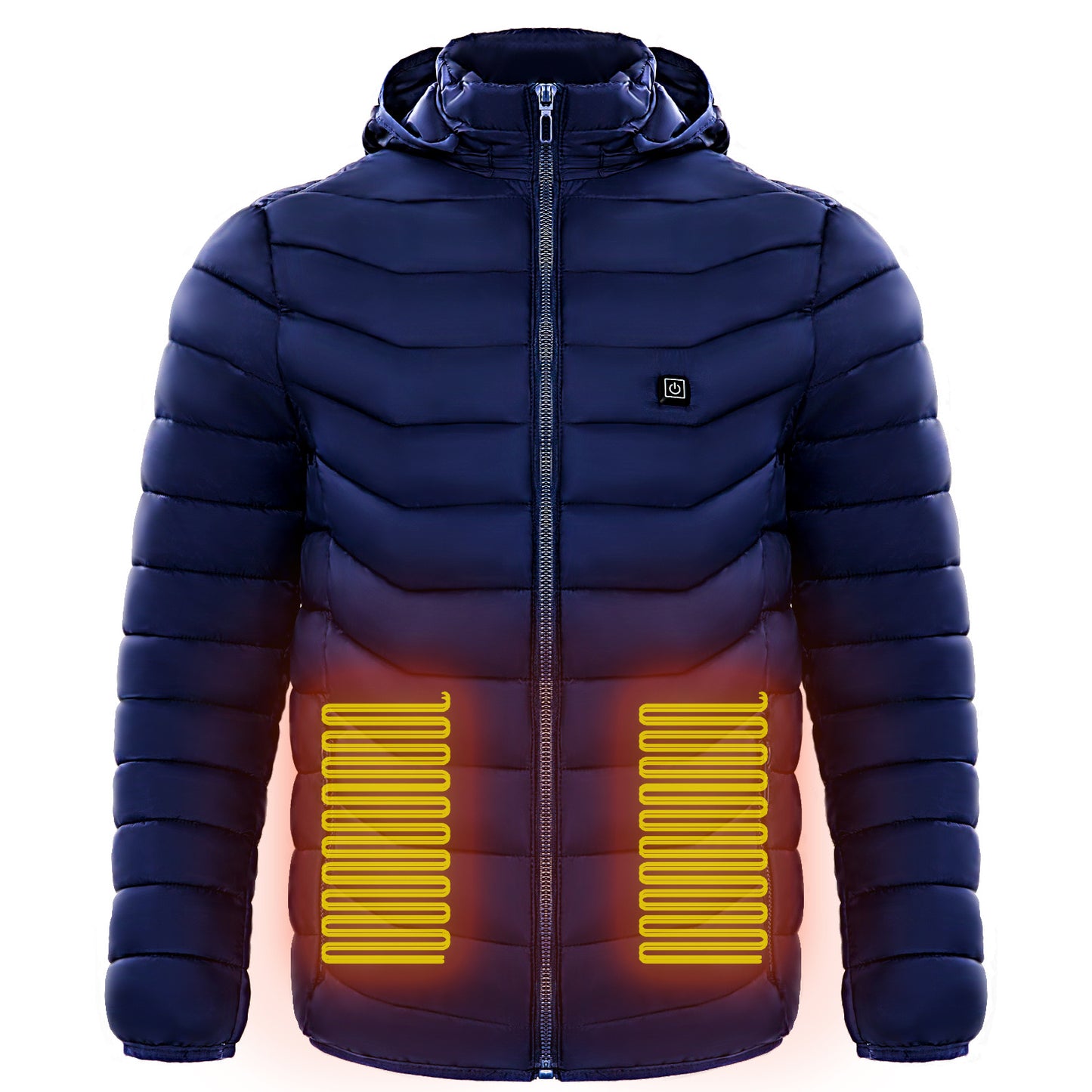 Men Electric Heating jacket Insulated Hood Windbreaker 9Heat zone