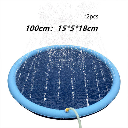 Non-Slip Splash Pad For Kids And Pet Dog Pool Summer Outdoor Play Mat