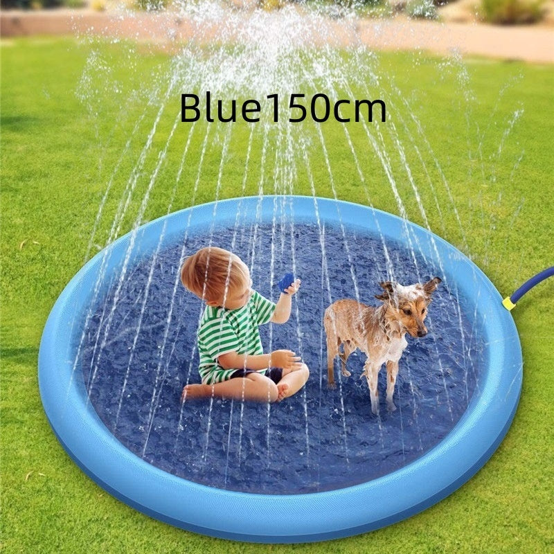 Non-Slip Splash Pad For Kids And Pet Dog Pool Summer Outdoor Play Mat