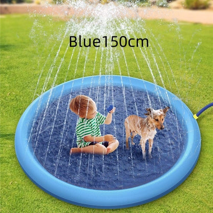 Non-Slip Splash Pad For Kids And Pet Dog Pool Summer Outdoor Play Mat