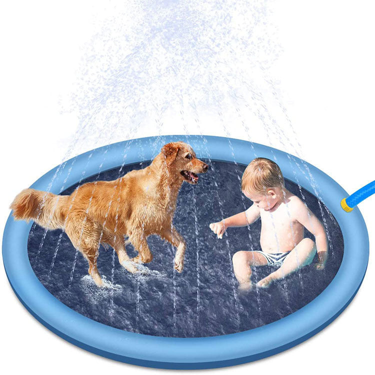 Non-Slip Splash Pad For Kids And Pet Dog Pool Summer Outdoor Play Mat