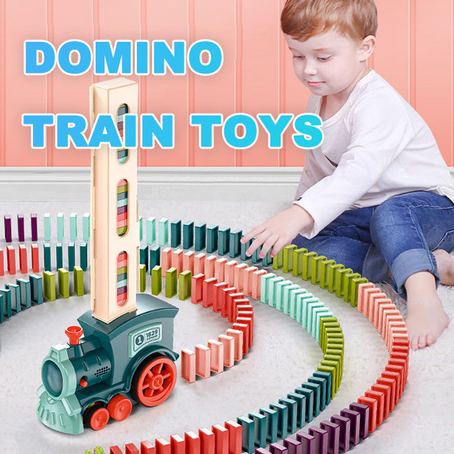 Domino Train Toys Baby Car Puzzle  Building Blocks