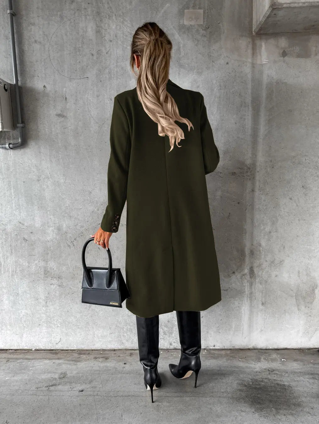 Long Sleeve Lapel Coat Winter Fashion Solid Double Breasted Slim Long Jacket Womens Clothing Cj