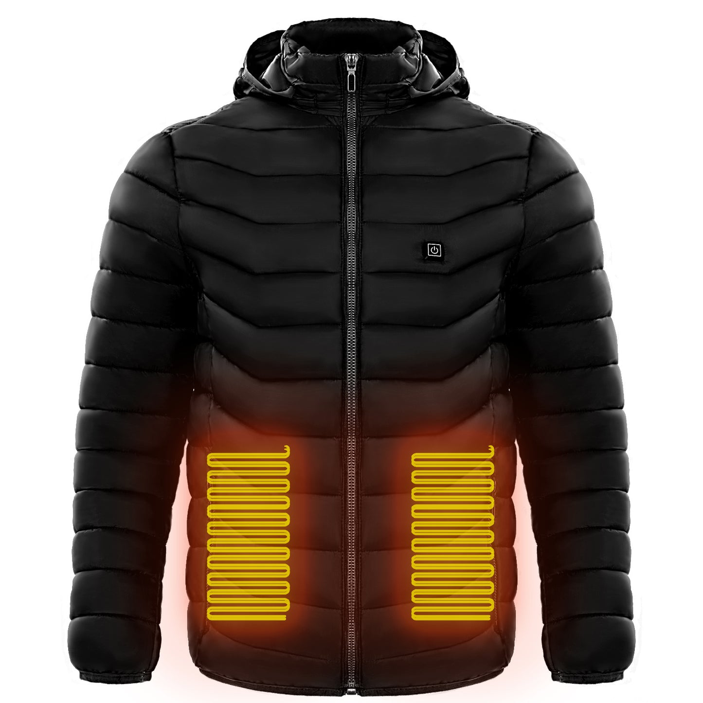 Men Electric Heating jacket Insulated Hood Windbreaker 9Heat zone