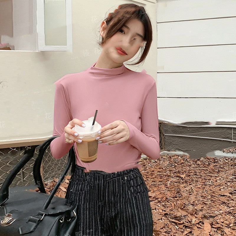 Nine Colors Half Turtleneck Bottoming Shirt Women's Inner Wear Spring And Autumn