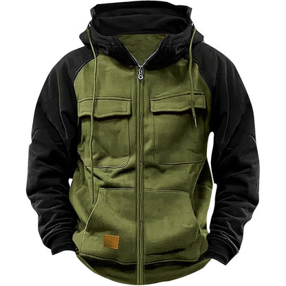 Men's Hoodie Youth Sports Multi-pocket Workwear