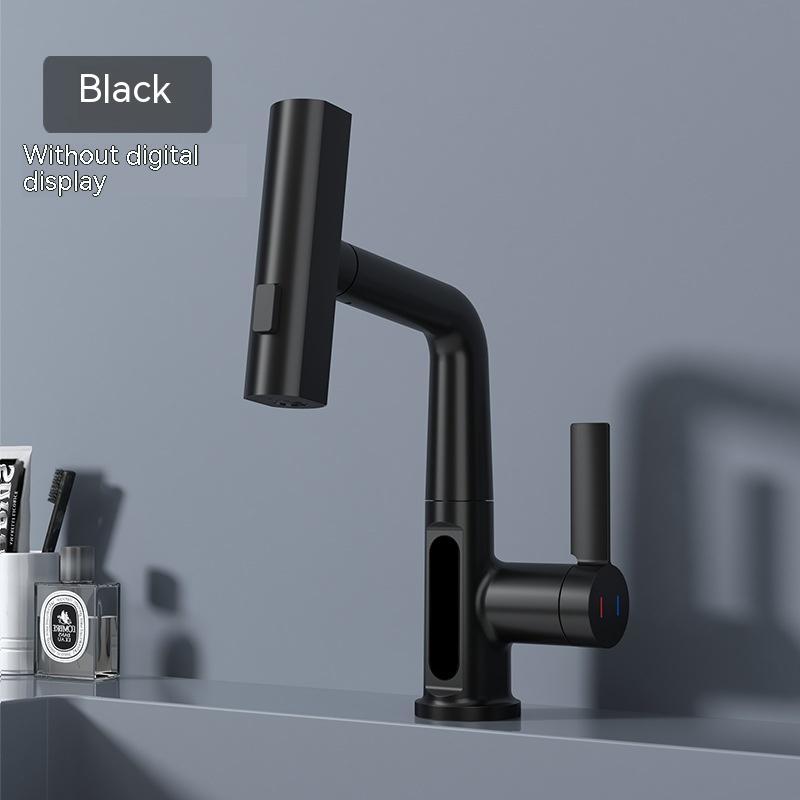 Intelligent Digital Display Faucet Pull-out Basin Faucet Temperature your world