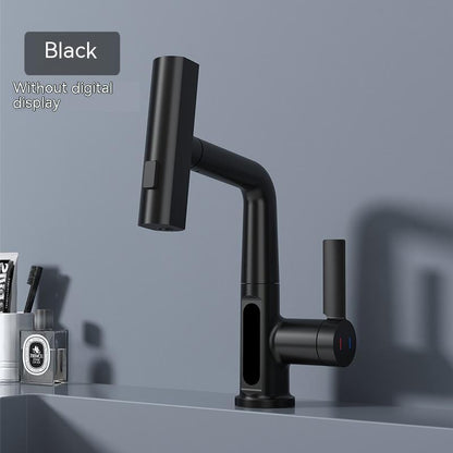 Intelligent Digital Display Faucet Pull-out Basin Faucet Temperature your world