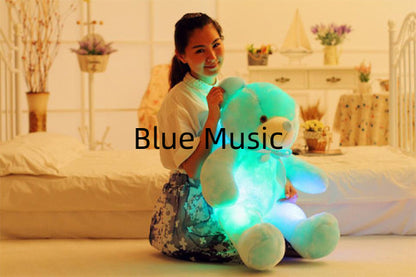 Creative Light Up LED Teddy Bear Stuffed Animals  For Kids Pillow