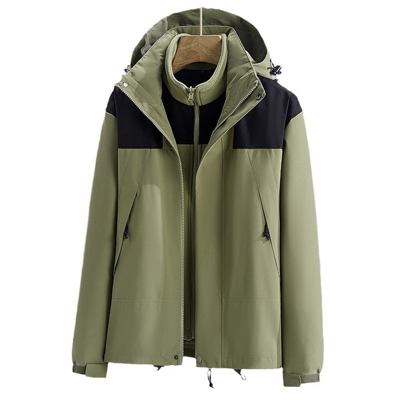 Women's Windproof Waterproof Thickened Warm Three-in-one