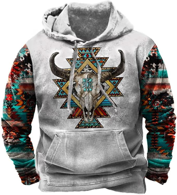 Printed Hoodie Men's Clothing Cj