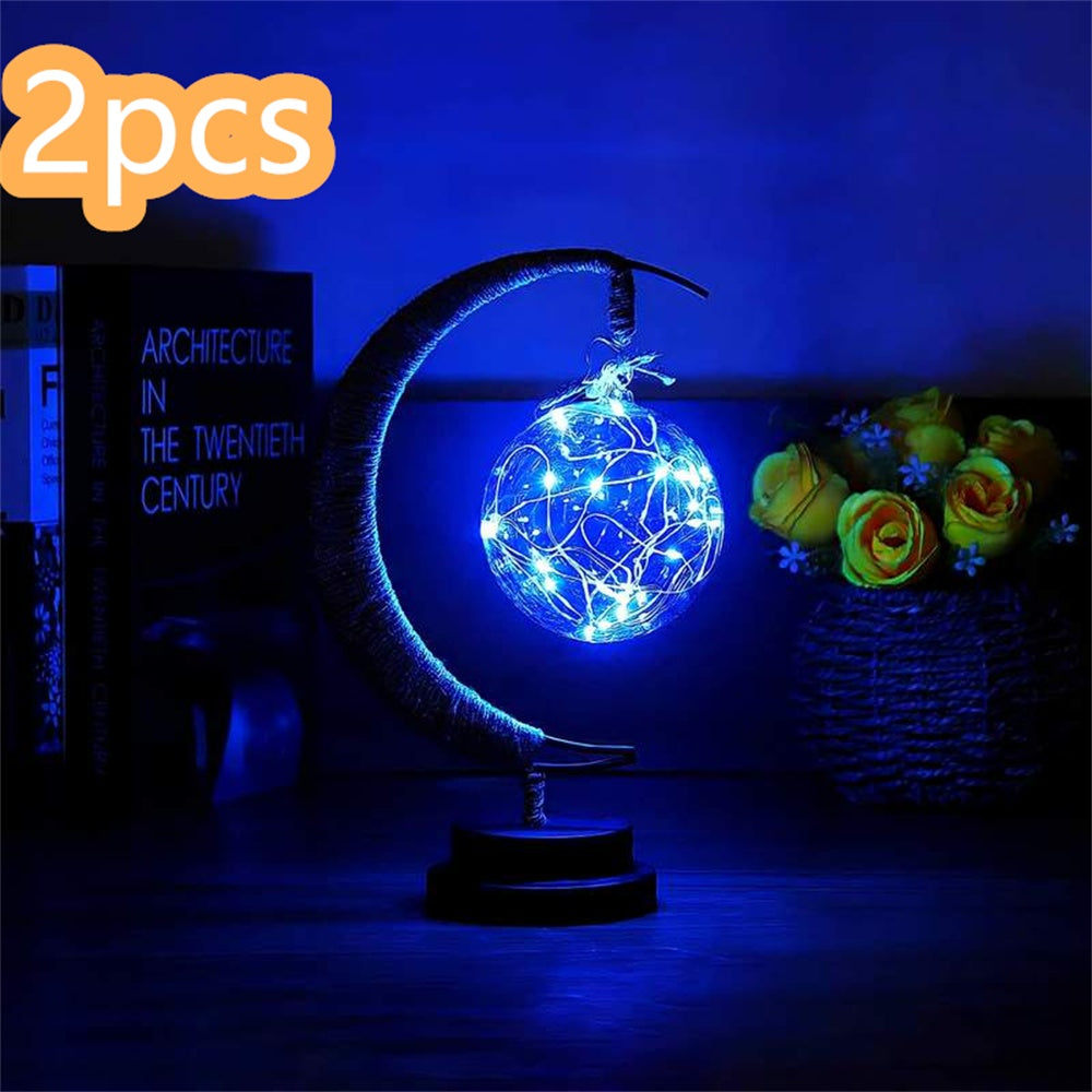 Led Moon Light Wrought Iron Ornament Light Star Shape