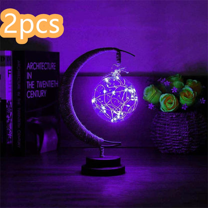 Led Moon Light Wrought Iron Ornament Light Star Shape