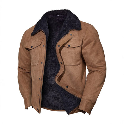 Men's Vintage Suede Casual Coat Lapel