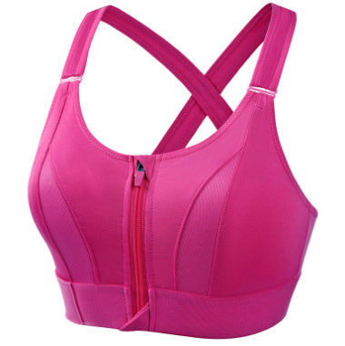 Adjustable Front Zipper Sports Bra Cj