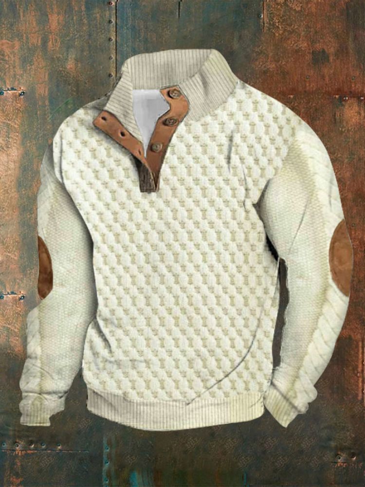 Half Zipper Sweater Men's Winter 3d Digital Printing